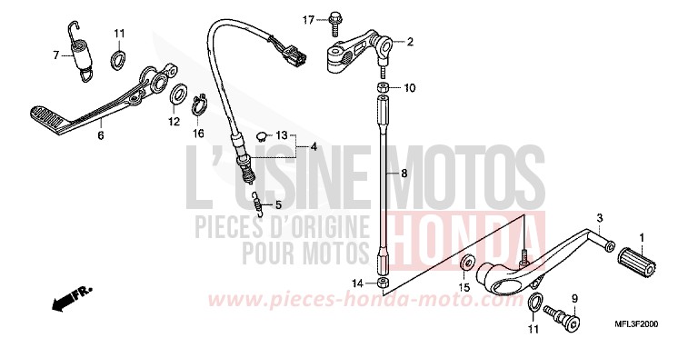 PEDAL for CBR1000RR Fireblade PEARL SUNBEAM WHITE (NHA66HA) from 2009